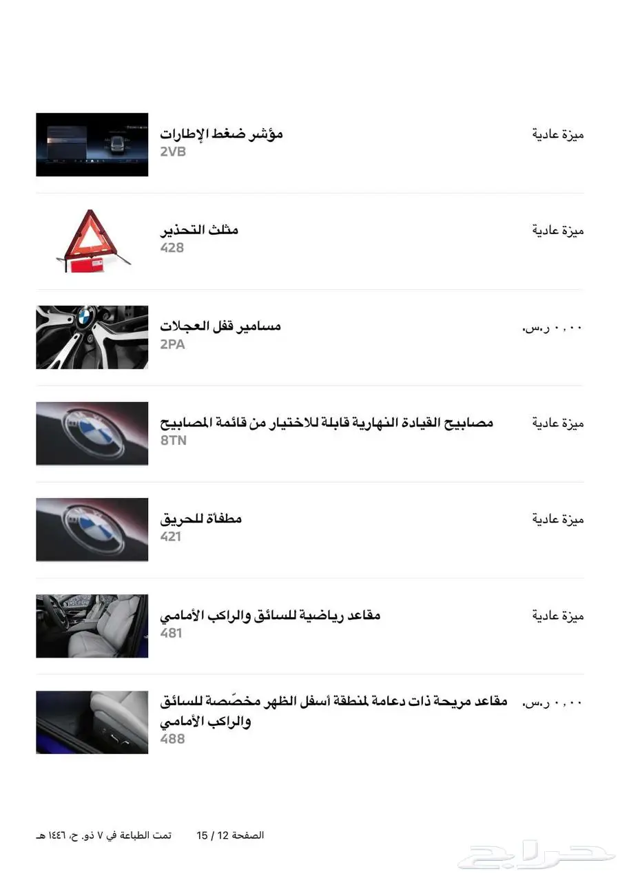 BMW 520i 2026 M SPORT package index