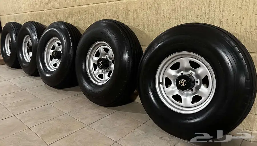 طقم 5 جنوط ديازل مثلثات مقاس 16 مع اكواب حديد اصلية 0