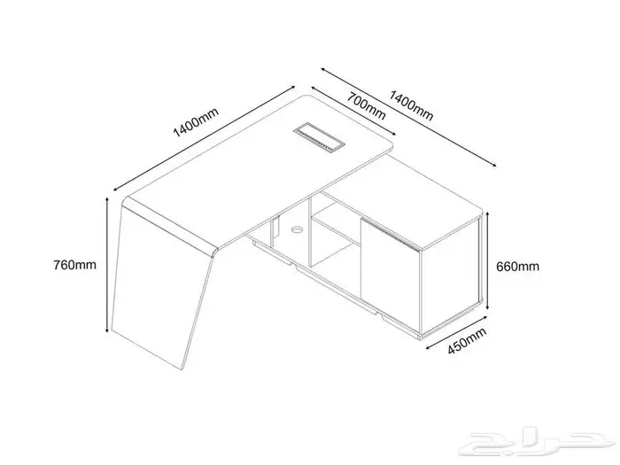 مكاتب تنلي الخشبة بتصميم حديث 5