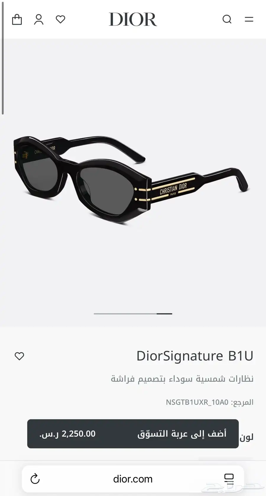 نظارة شمسية نسائية DiorSignature B1U index