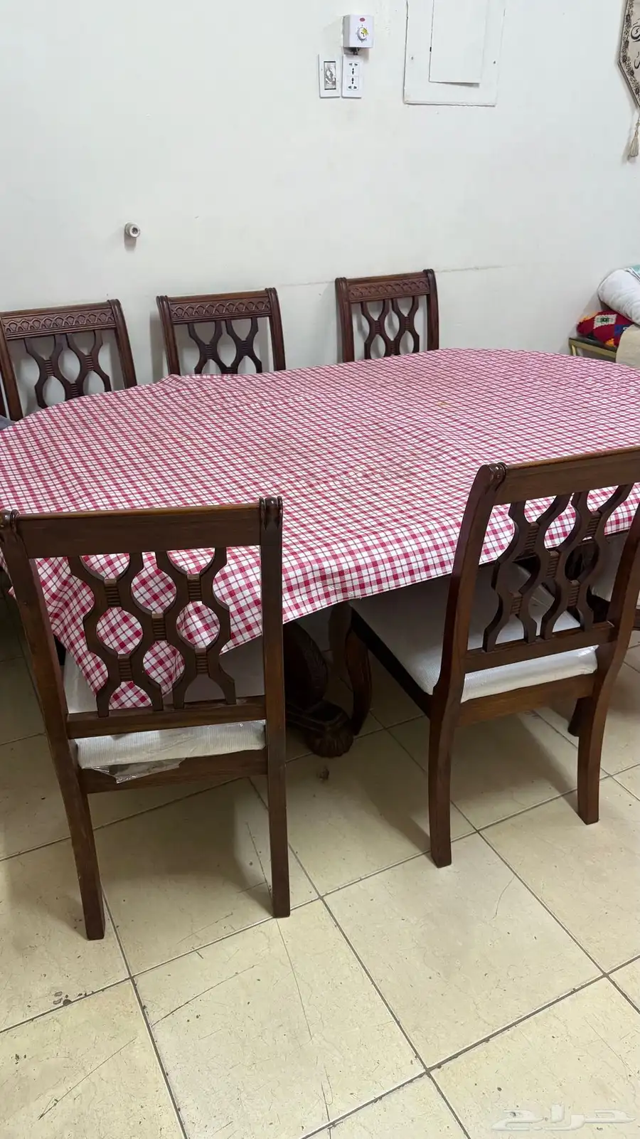 طاولة طعام 8 كراسي خشب ثقيل 1