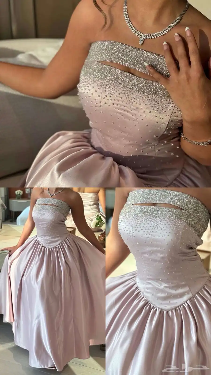 فستان جديد ما انلبس ولا مره من مصممة بحرينية 0