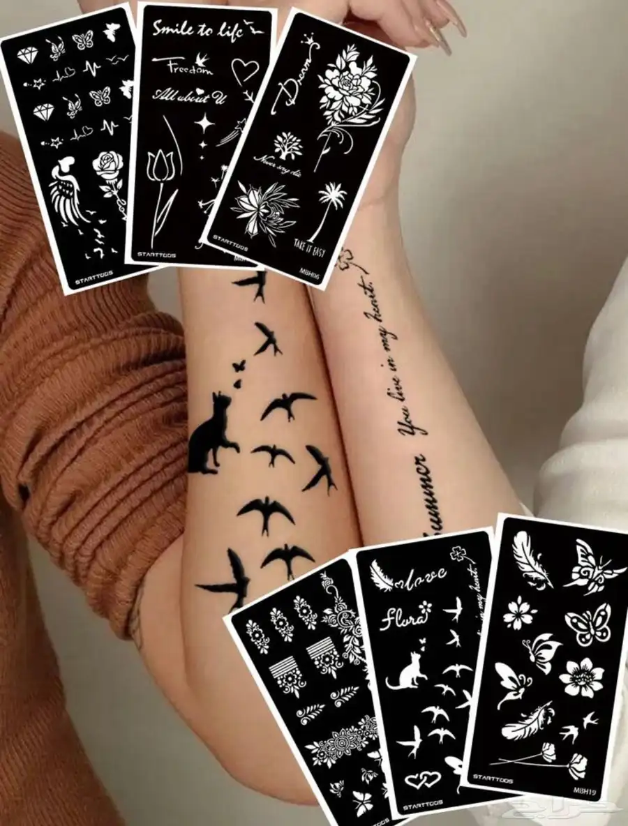 ستيكرات تاتو ( تستخدم كذا مره ) 12
