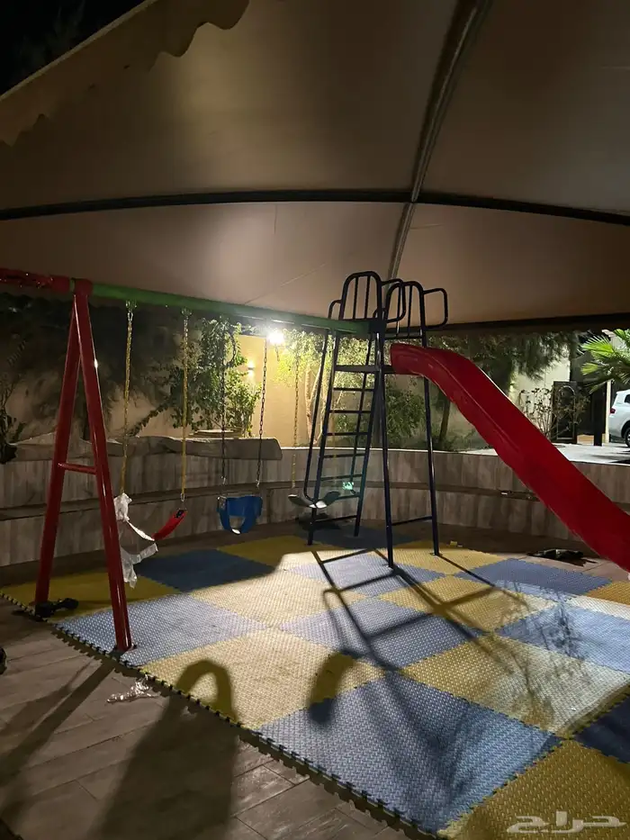 العاب اطفال 3مراجيح مع1زحليقه مع كرت سله 1في5لعبه مميزه 8