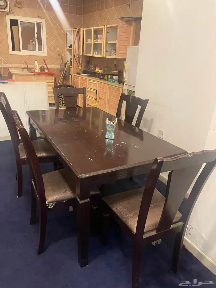 طاولة طعام خشب اصلي 0