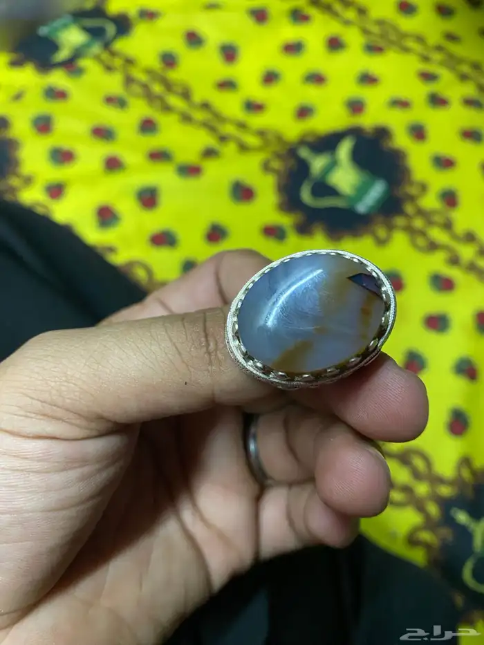 خاتم فضه عقيق عيار (925) 0