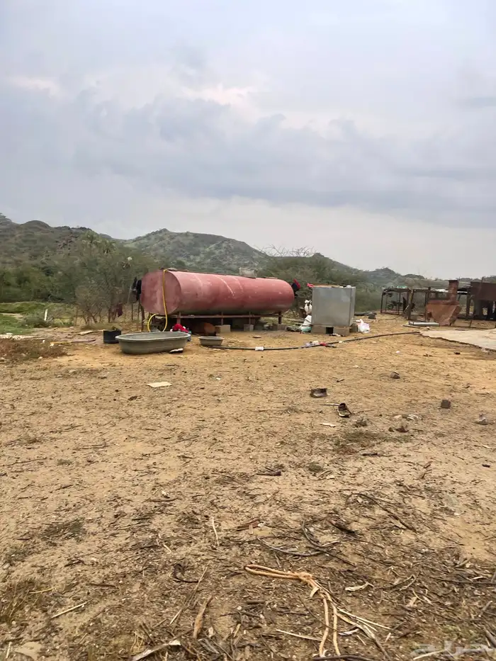 ارض كبيره مع بيت للبيع مع حضائر مغطاه 3