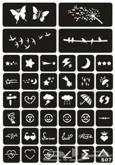 ستيكرات تاتو ( تستخدم كذا مره ) 5