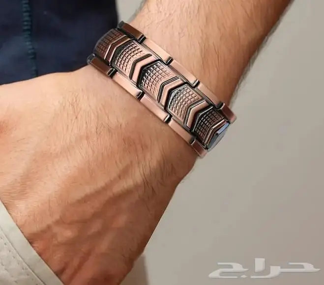 أساور نحاس وتيتانيوم بالمغناطيس فاخرة رجالي 3