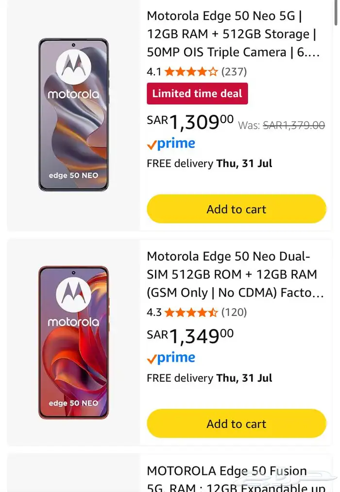 Motorola Edge 50 Neo 512 12 Ram 6
