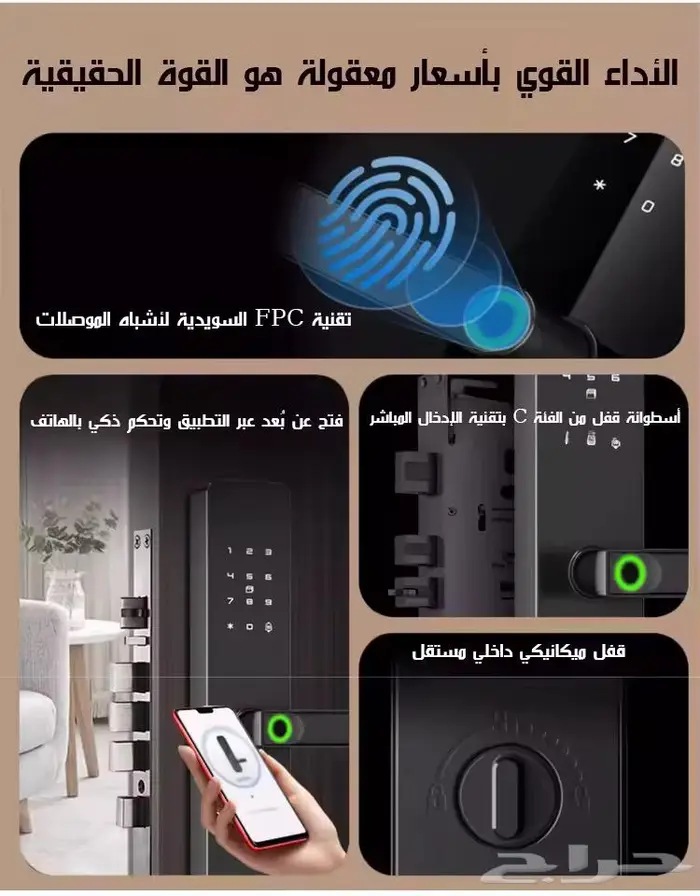تركيب قفل باب ذكي 2
