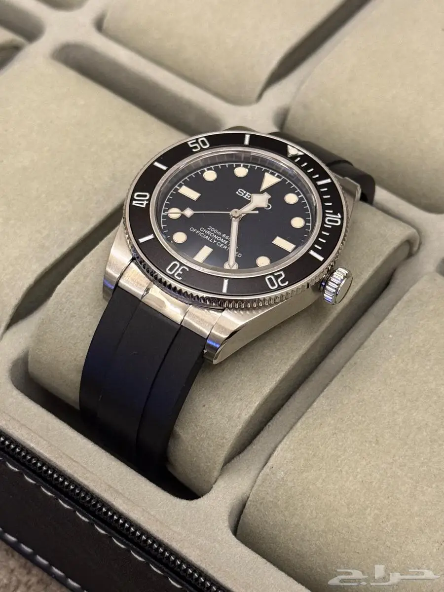 ( تم البيع ) ساعة سيكو مود تيدور بلاك باي seiko mod tudor 1