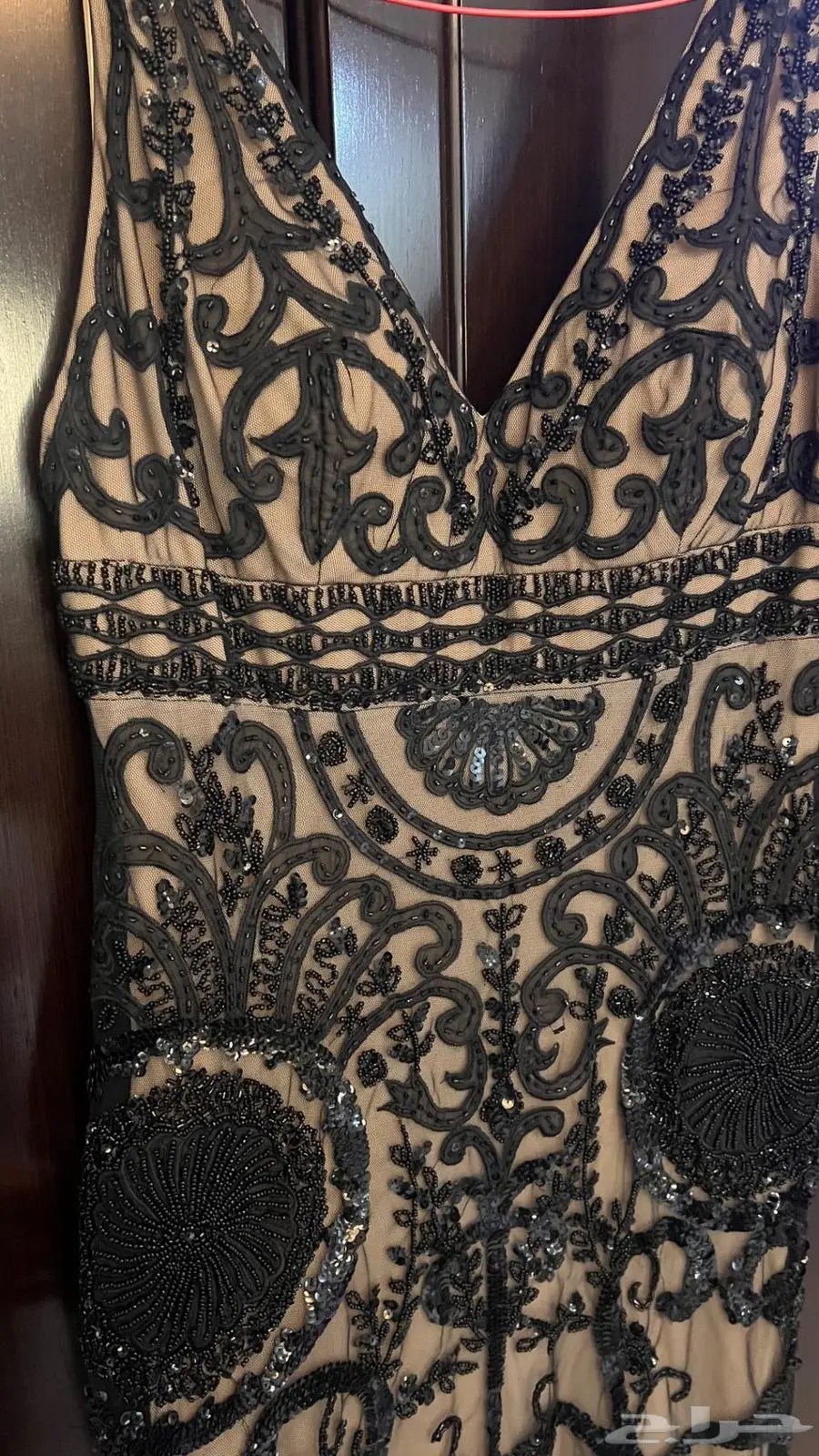 فستان سهرة نسائي طويل باللون الاسود 2