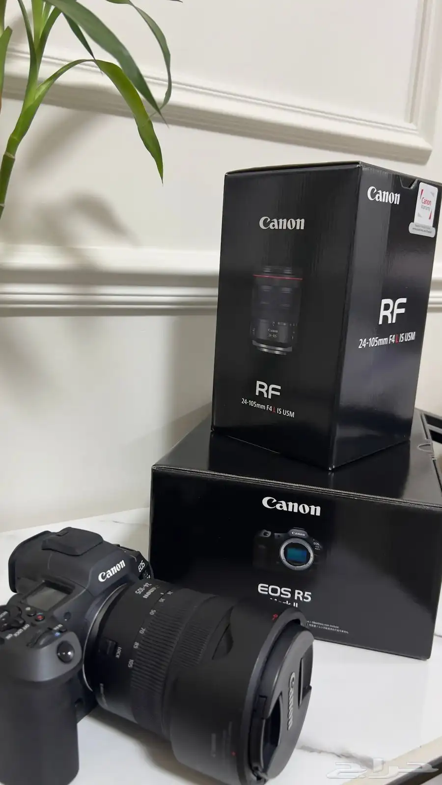 canon r5 ii rf 24-105 بكامل الاغراض شبه الجديد 0