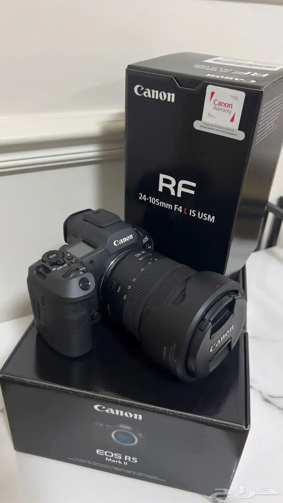 canon r5 ii rf 24-105 بكامل الاغراض شبه الجديد 1