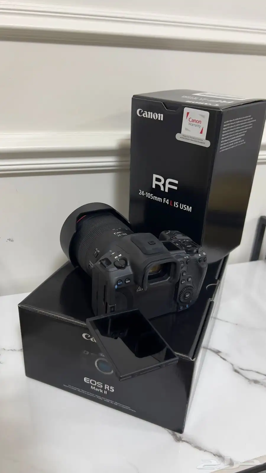 canon r5 ii rf 24-105 بكامل الاغراض شبه الجديد 2