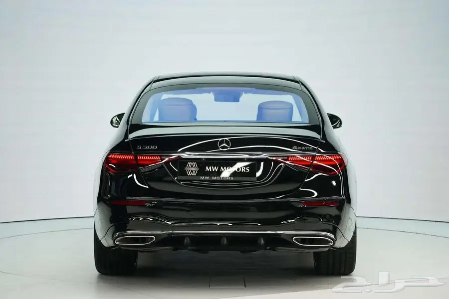 مرسيدس S 500 موديل 2025 أصفار خليجي أسود أبيض 4