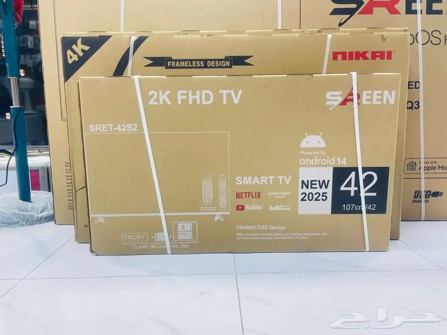 شاشه بيع LED 4k شاشات توصيل فوري واي فاي تلفزيون سمارت حديث index