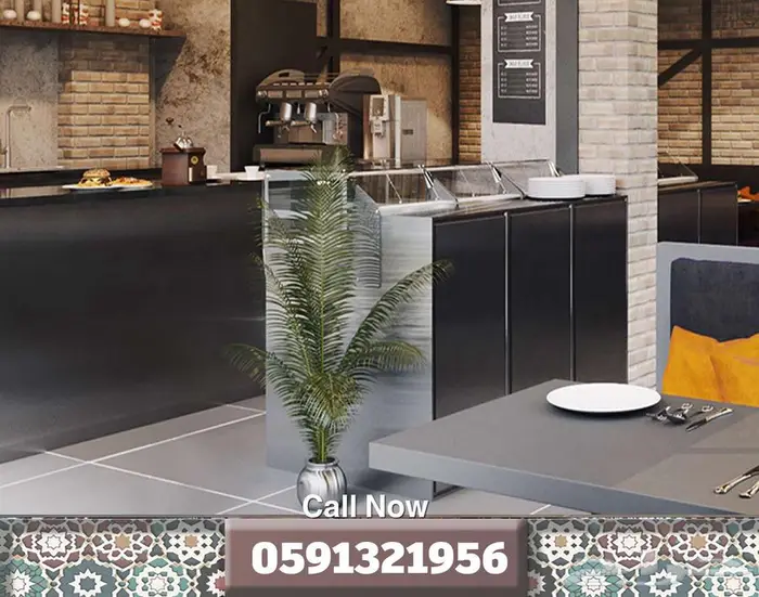 كاونتر تصميم مكتب داخلي بوث تصميم بوثات محل كافيه مطعم برجر 5