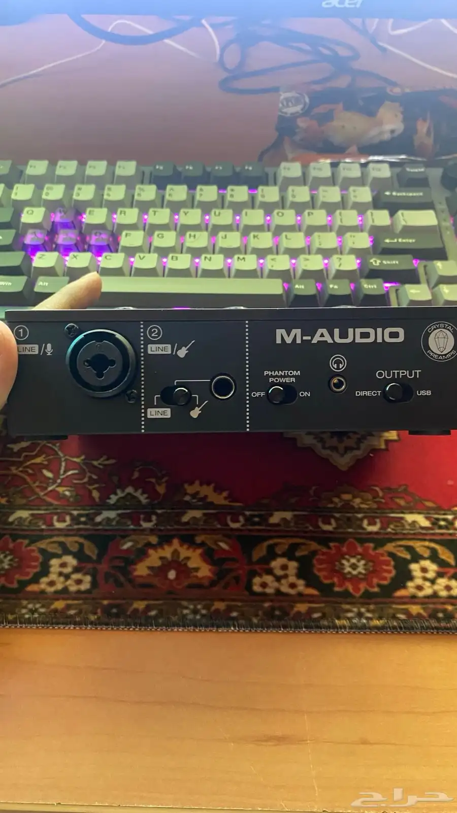كرت صوت audio interface m audio m track 1