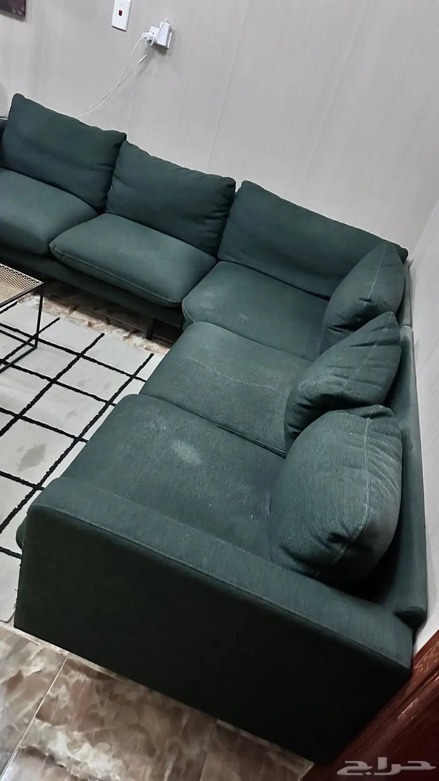 كنب من ميداس 3 قطع وكنب حرف L للبيع 2