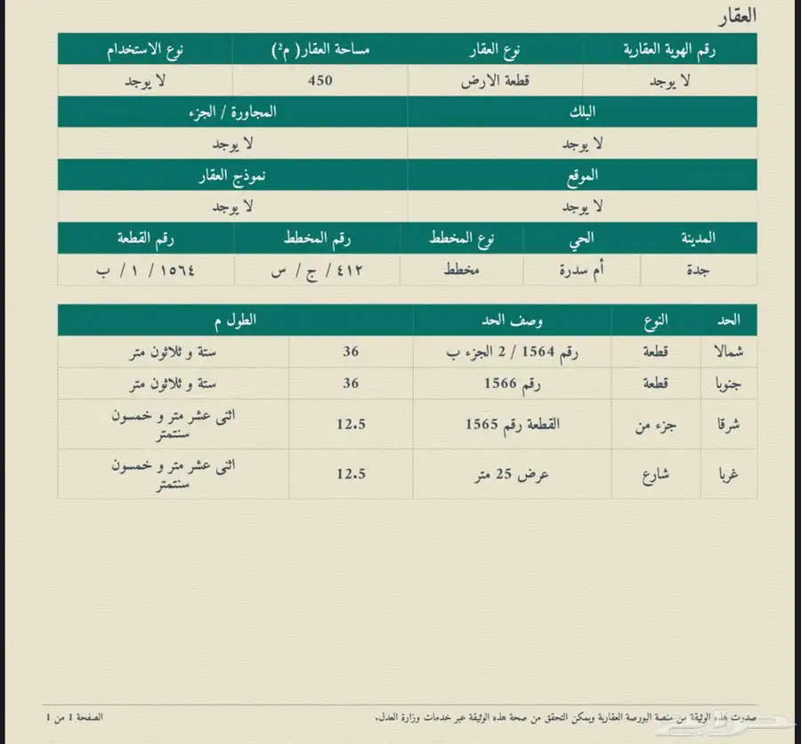 ارض للبيع مساحة 450م في مخطط الهجرة ب الشمالي شارع25 2