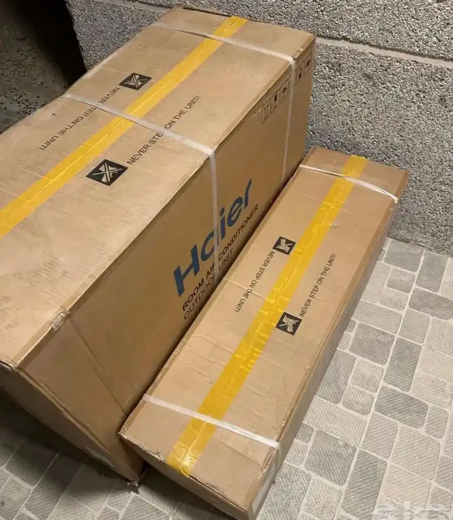 مكيف هاير سبليت جديد بكرتونه طن ونص 0