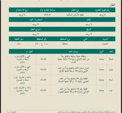 ارض سكنية للبيع الباحة محافظة الحجرة مخطط بني عطا 0