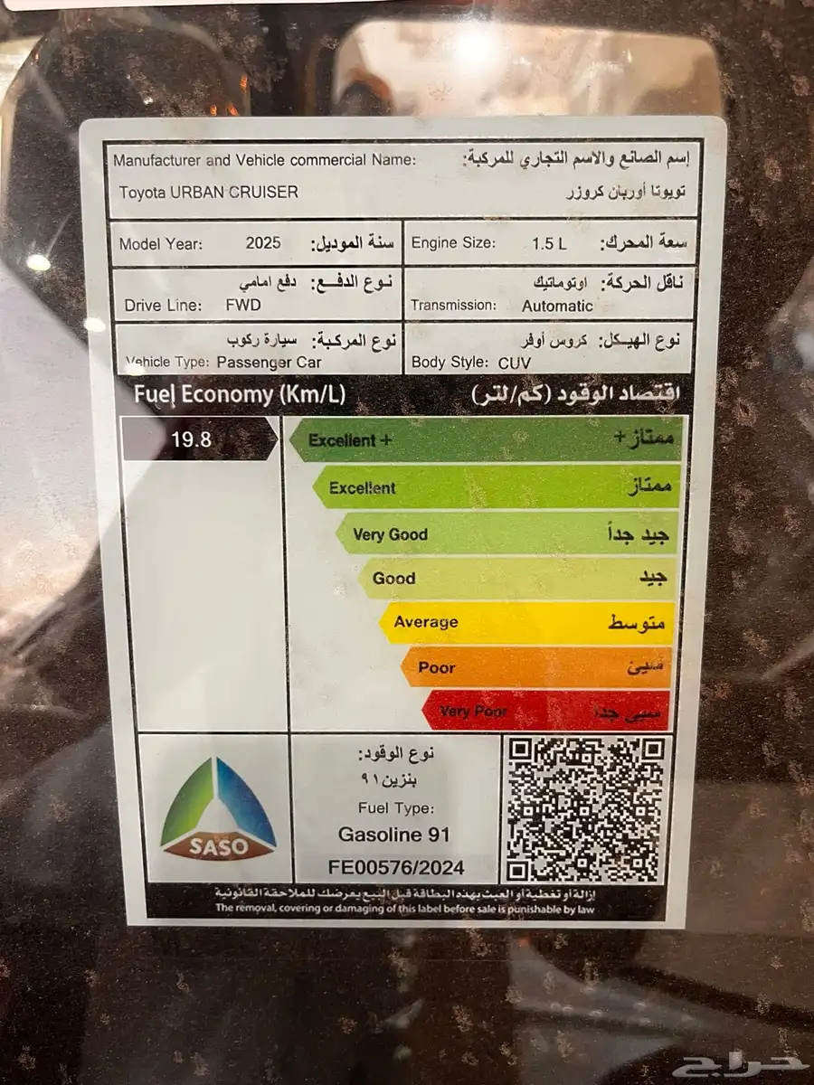 تويوتا اوربان كروز متوفر كاش وأقساط index