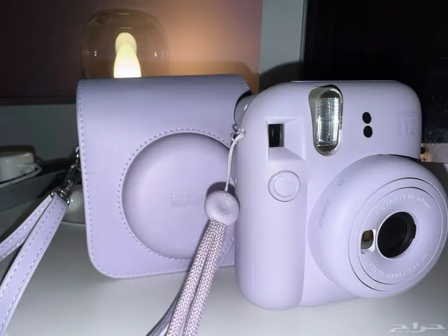 كاميرا فورية Instax Mini 12 بنفسجي   شنطة أصلية نظيف 0