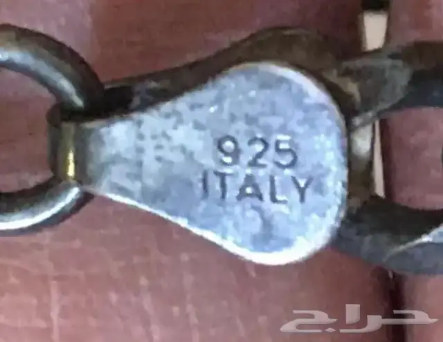 مستعمل اسوارة فضة سلسلة يحتاج تلميع اصلي ايطالي عيار925 0