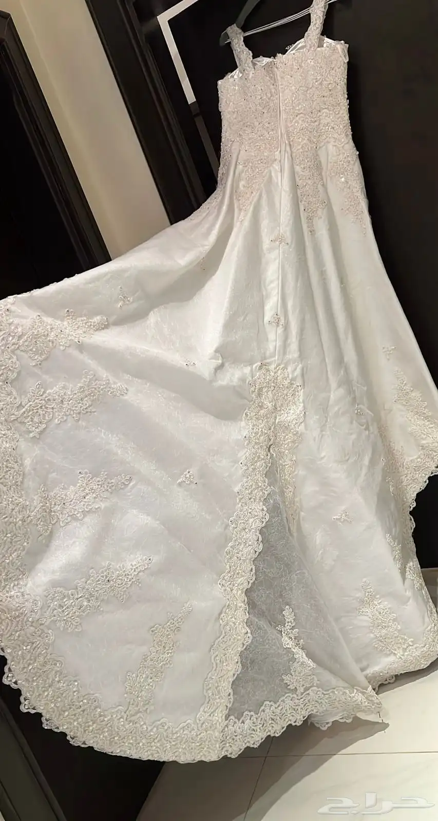 فستان زواج مع طرحه ( اوف وايت ) 5