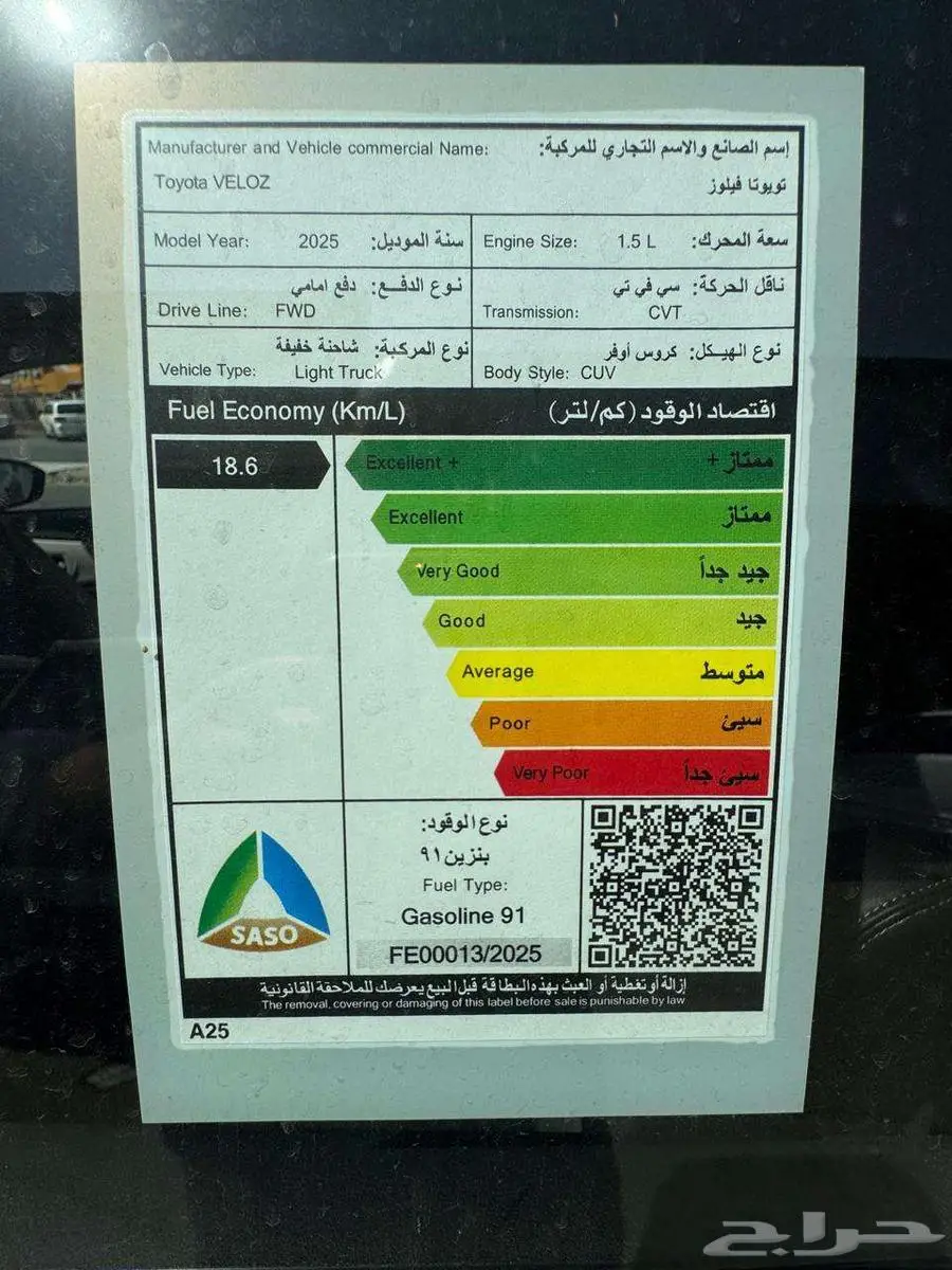 تويوتا فيلوز فل كامل 1500 cc اسود العائليه موديل 2025 5