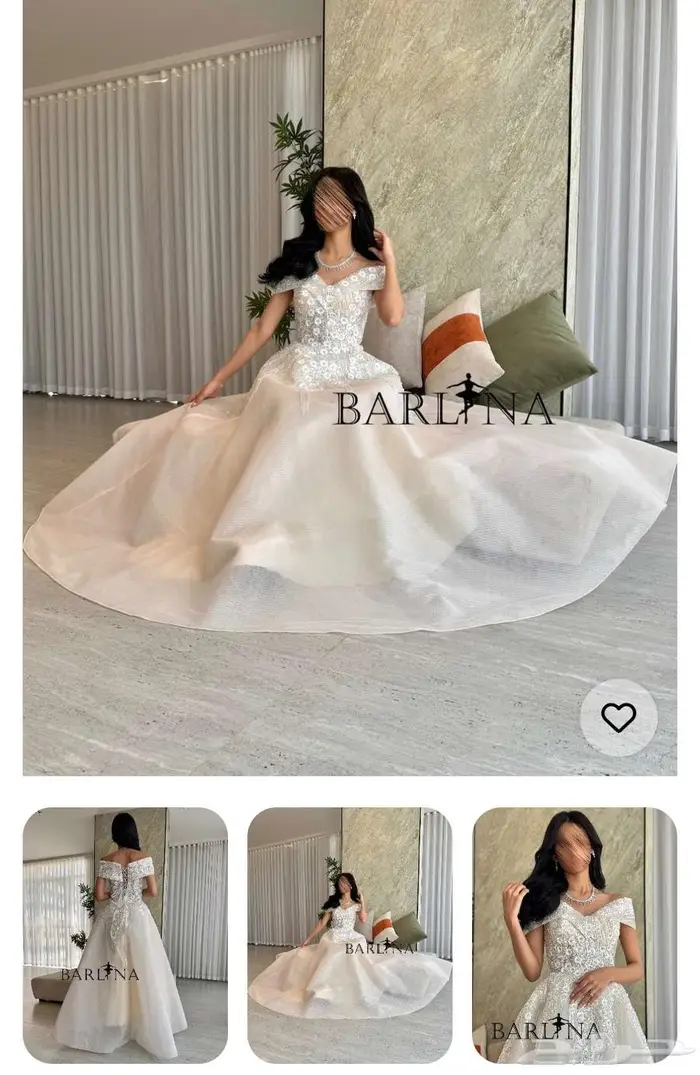 فستان سهرة بارلينا جديد أبيض 4