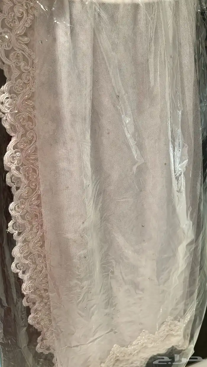 فستان زواج مع طرحه ( اوف وايت ) 6