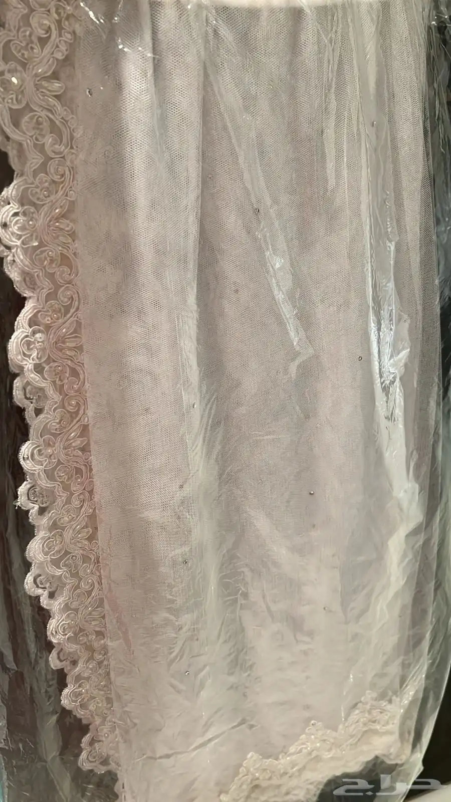 فستان زواج مع طرحه ( اوف وايت ) 6