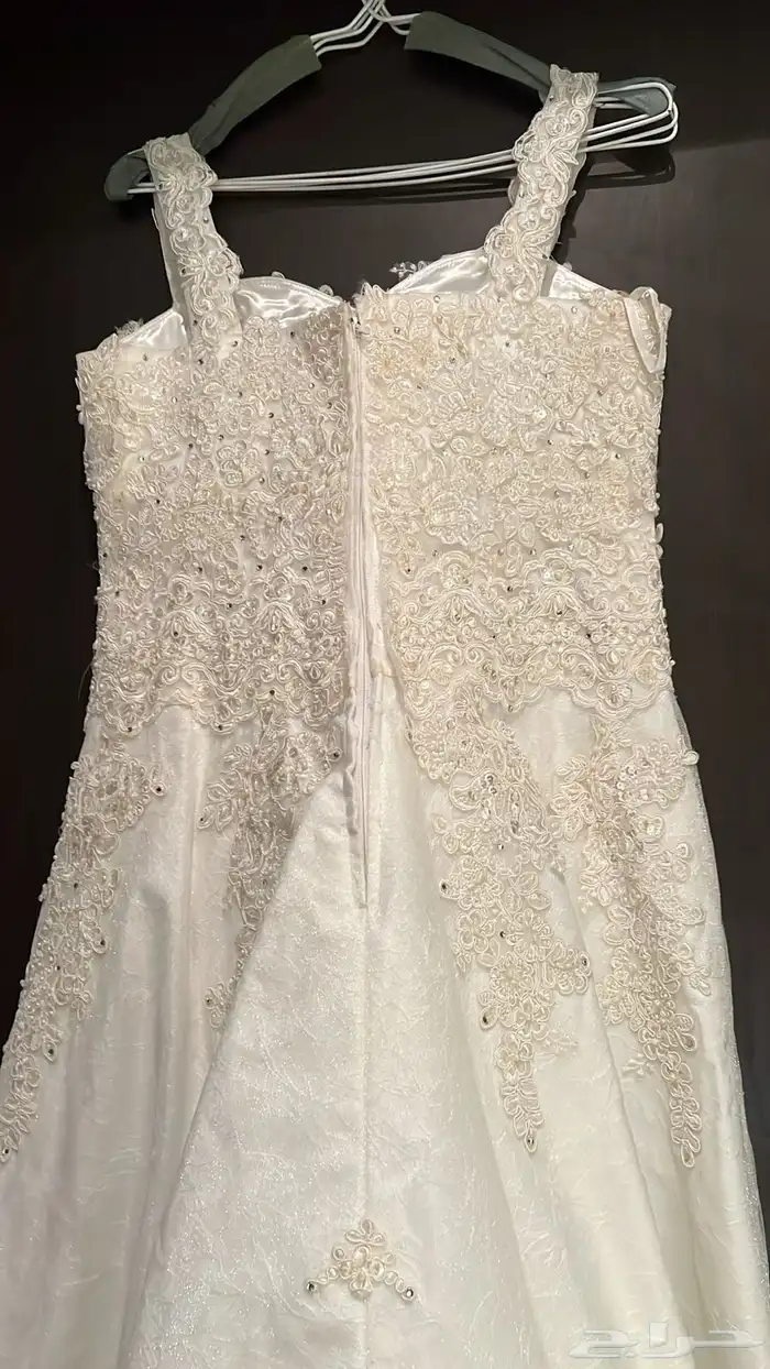 فستان زواج مع طرحه ( اوف وايت ) 3