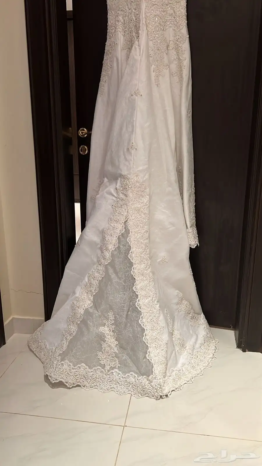 فستان زواج مع طرحه ( اوف وايت ) 4