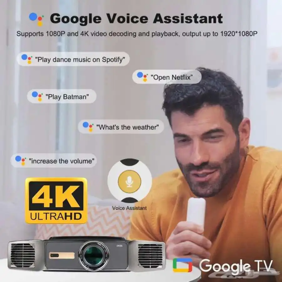بروجكتر اندرويد 4K احترافي 3200 لومين Projector 4K 16