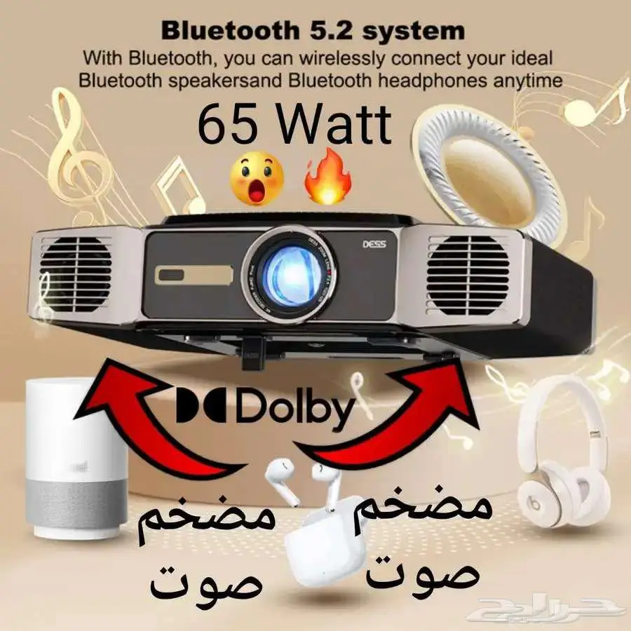 بروجكتر اندرويد 4K احترافي 3200 لومين Projector 4K 0