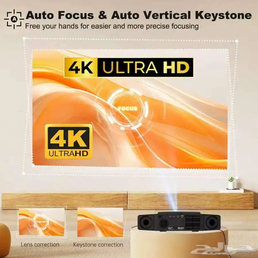 بروجكتر اندرويد 4K احترافي 3200 لومين Projector 4K 20