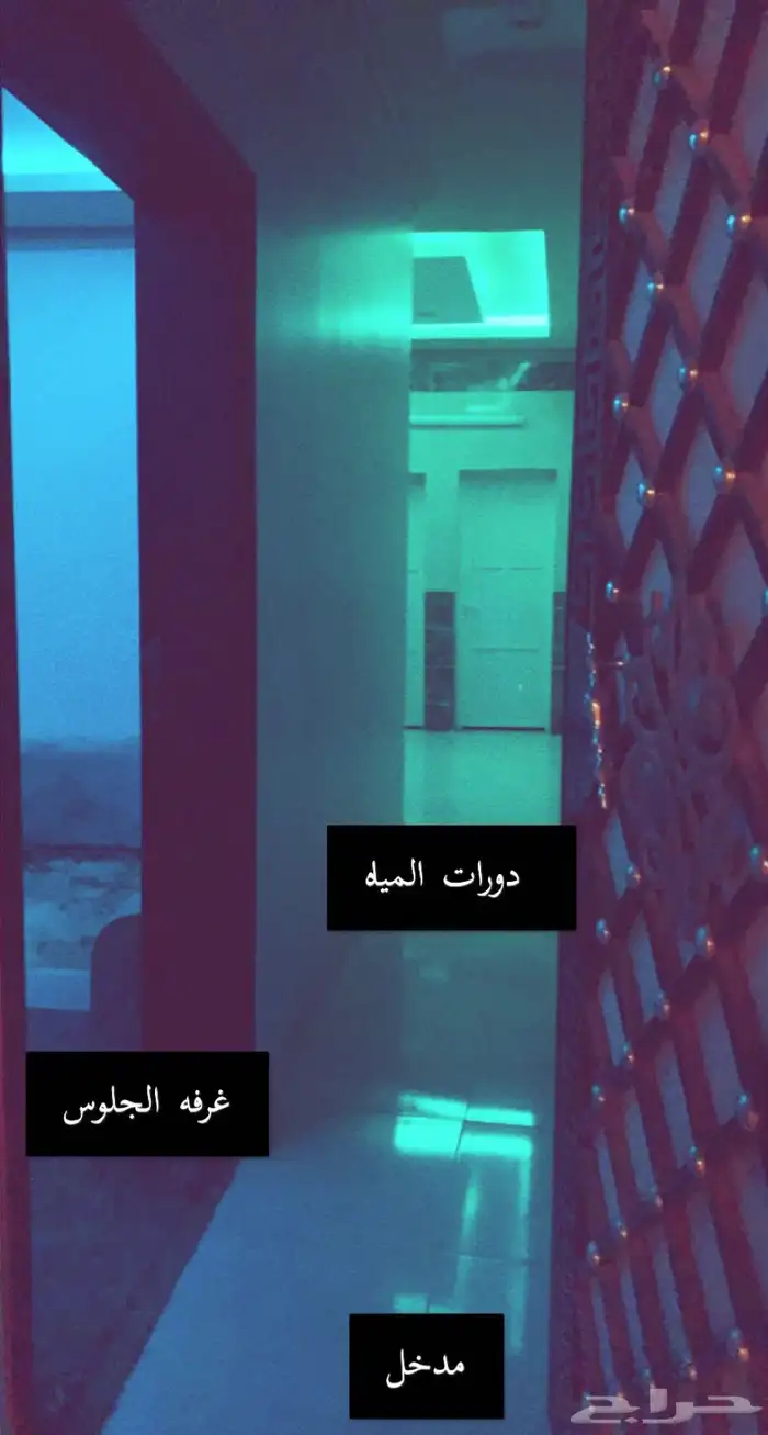 استراحه للايجار السنوي المساحه 650 قسمين مطبخ مكيفات راكبه 0