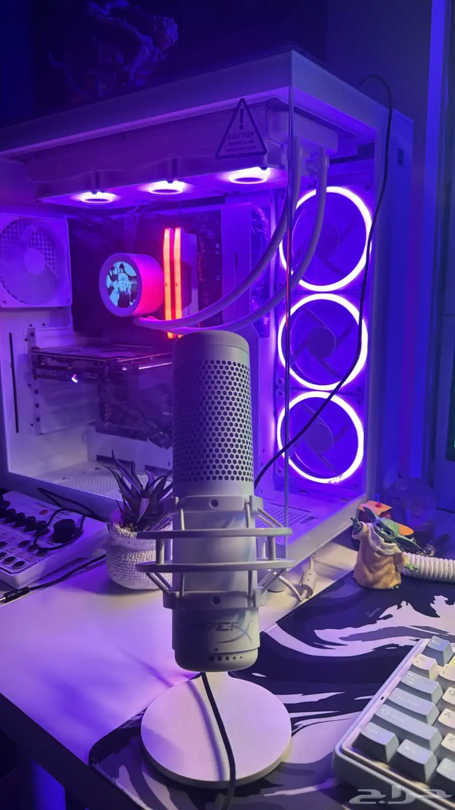 مايك هايبر اكس كواد كاست اس ابيض hyperx quadcast s 2