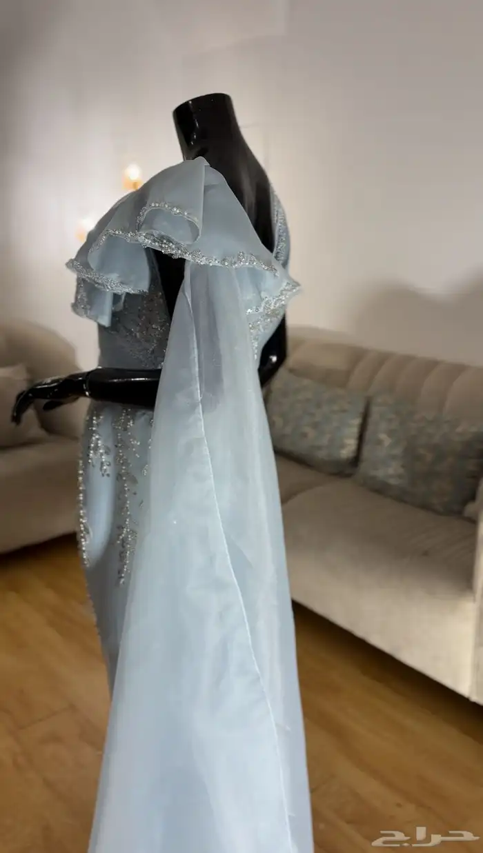 فستان سهرة سماوي 1