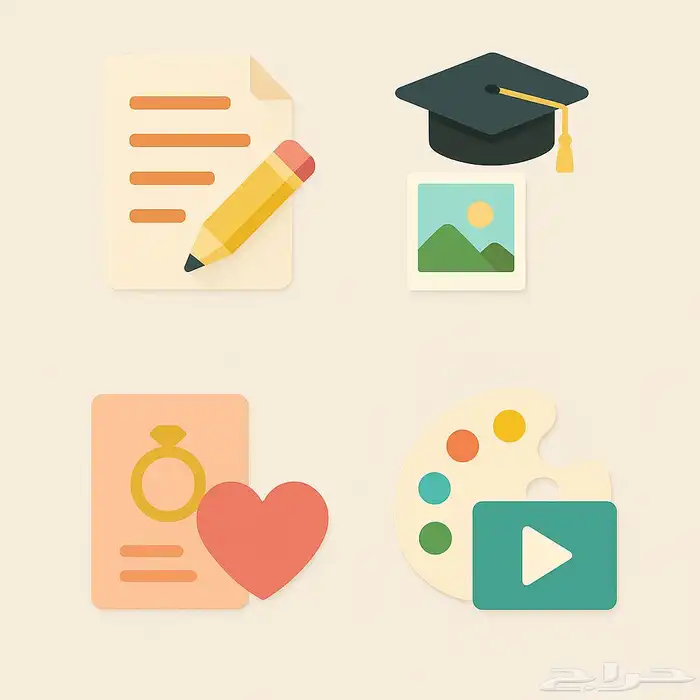 نقد م لكم جميع خدمات التصاميم والأعمال المدرسية والطلابية 0