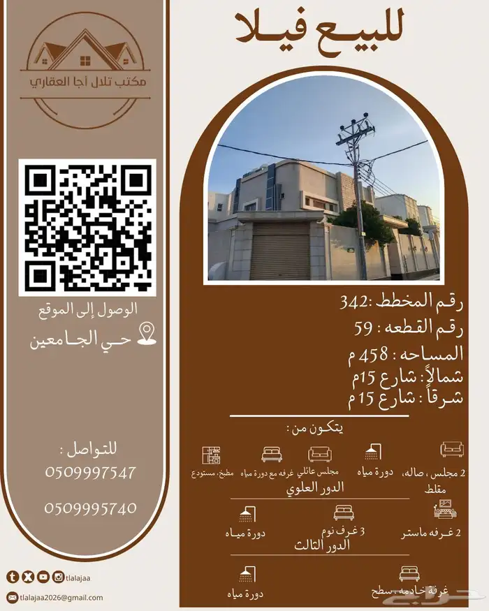 للبيع فيلا بالجامعين 0