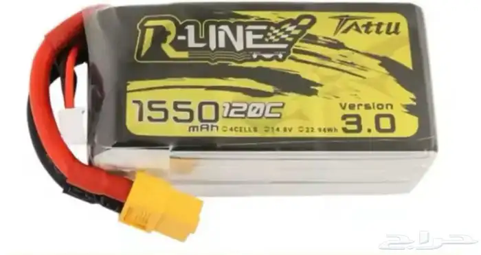 بطاريةTattu R-Line 1550mah 120C 4S Lipo Battery XT60 0