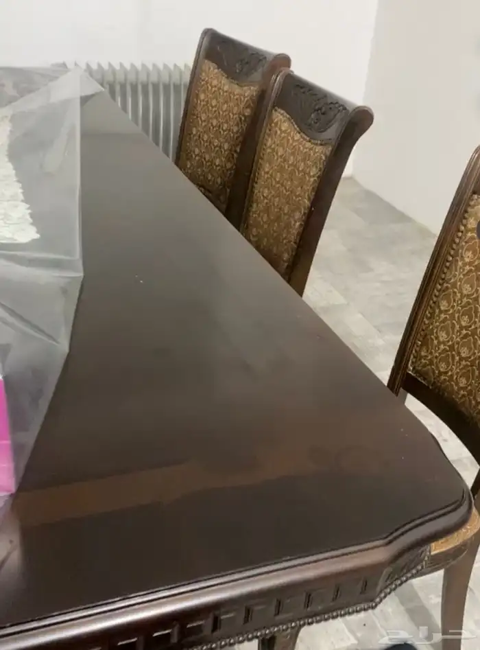طاولة طعام مع ثمان كراسي 0