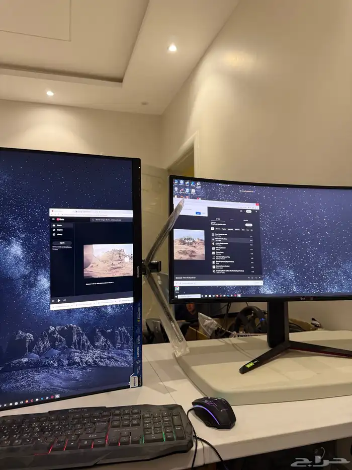 للبيع 3 شاشات قيمنق نظيفة جدا  (Philips - Acer - Curved Ultra 11