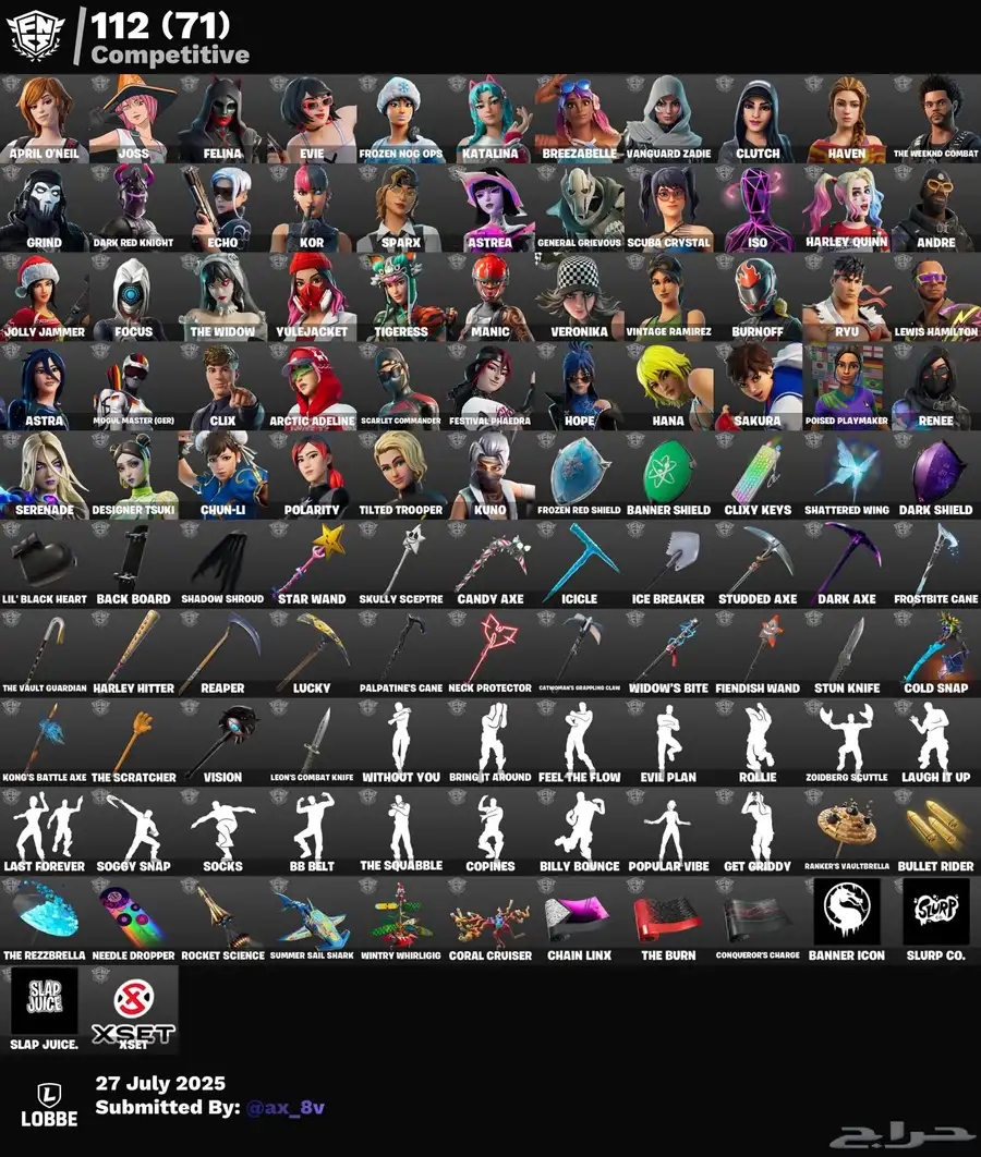 حساب فورت نايت حفل ملكي 10